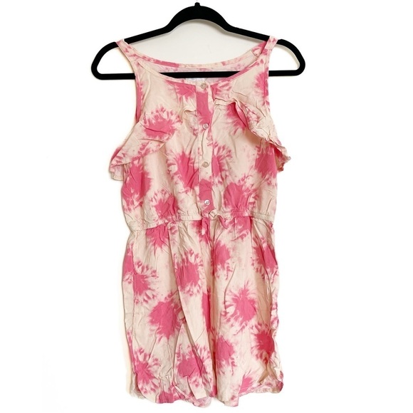 BCBG Girls Girl's Printed Tie Dye Challis Romper - Size 16 - Picture 2 of 10
